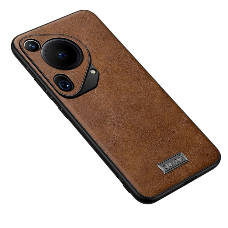 For Huawei Pura 70 Ultra SULADA Shockproof TPU Hybrid Handmade Leather Phone Case