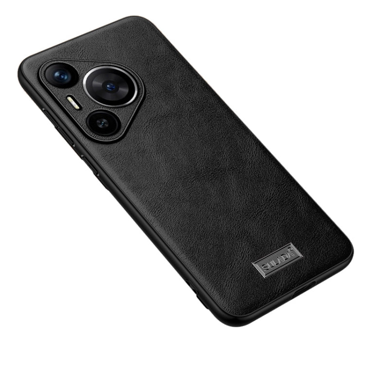 For Huawei Pura 70 SULADA Shockproof TPU Hybrid Handmade Leather Phone Case