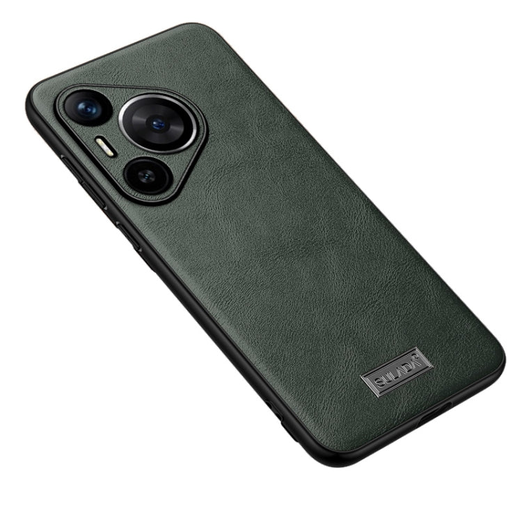 For Huawei Pura 70 SULADA Shockproof TPU Hybrid Handmade Leather Phone Case