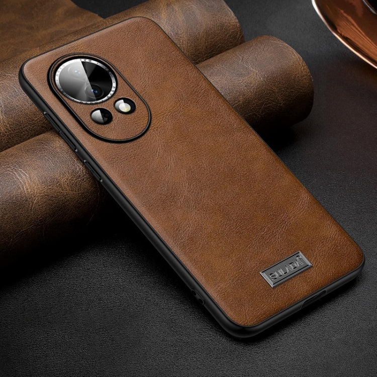 For Huawei nova 12 / nova 13 SULADA Shockproof TPU Hybrid Handmade Leather Phone Case