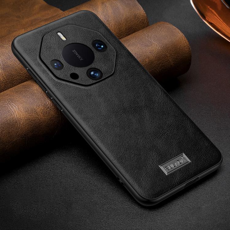 For Huawei Mate 60 RS Ultimate SULADA Shockproof TPU Hybrid Handmade Leather Phone Case