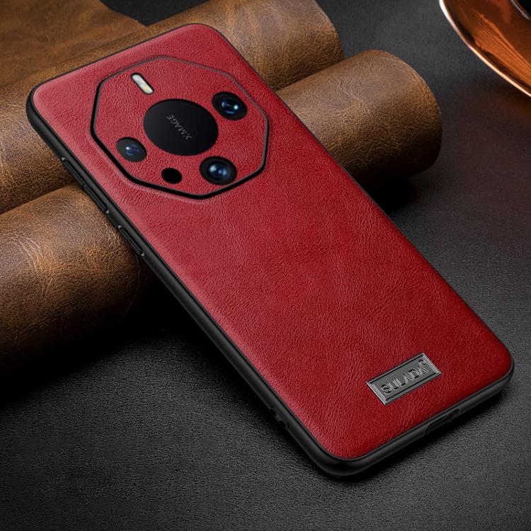 For Huawei Mate 60 RS Ultimate SULADA Shockproof TPU Hybrid Handmade Leather Phone Case