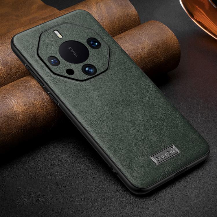 For Huawei Mate 60 RS Ultimate SULADA Shockproof TPU Hybrid Handmade Leather Phone Case