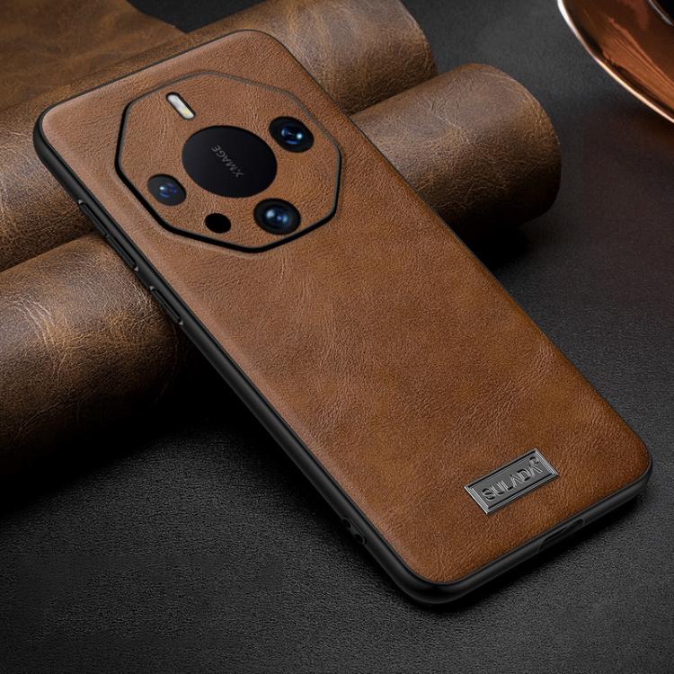 For Huawei Mate 60 RS Ultimate SULADA Shockproof TPU Hybrid Handmade Leather Phone Case