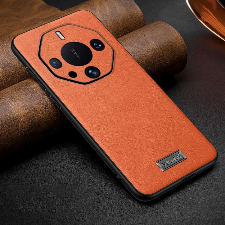 For Huawei Mate 60 RS Ultimate SULADA Shockproof TPU Hybrid Handmade Leather Phone Case