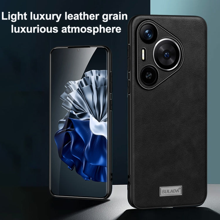 For Huawei Mate 70 SULADA Shockproof TPU Hybrid Handmade Leather Phone Case
