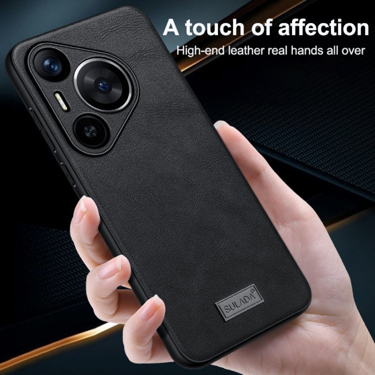 For Huawei nova 13 Pro SULADA Shockproof TPU Hybrid Handmade Leather Phone Case