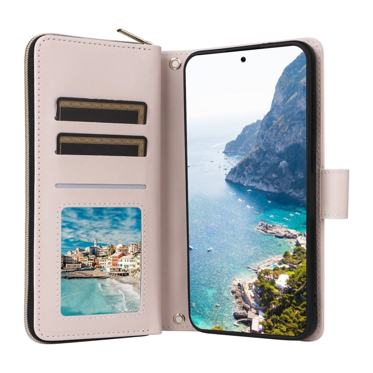 For Samsung Galaxy S25+ 5G Crossbody Rhombic Zipper Tower Buckle Leather Phone Case with Lanyard