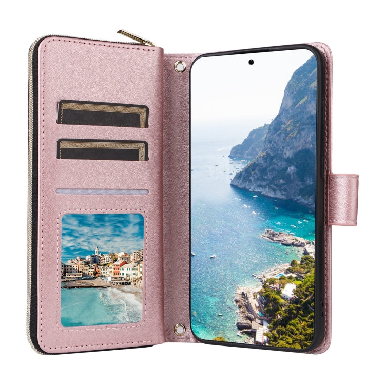 For Samsung Galaxy S25+ 5G Crossbody Rhombic Zipper Tower Buckle Leather Phone Case with Lanyard