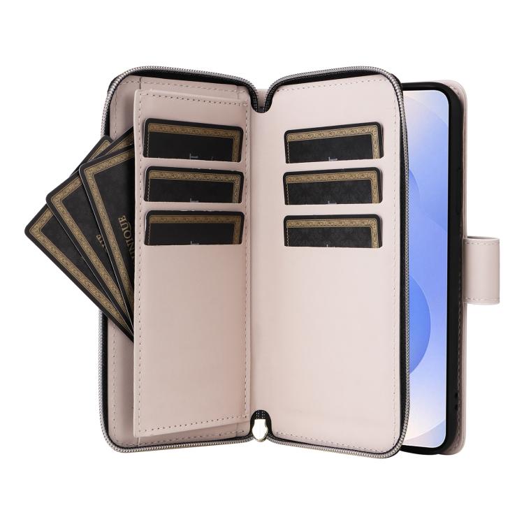 For Samsung Galaxy S25 Edge 5G Crossbody Rhombic Zipper Tower Buckle Leather Phone Case with Lanyard
