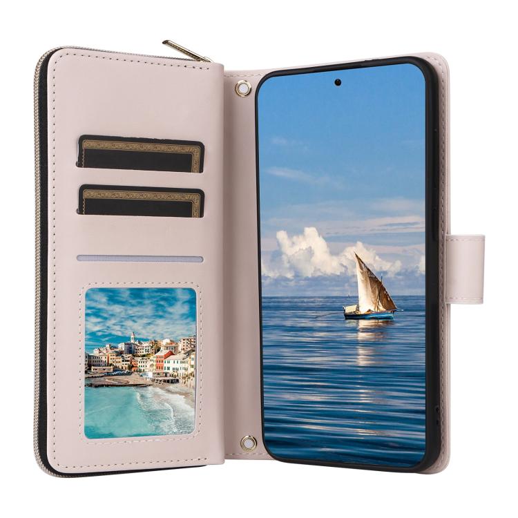 For Samsung Galaxy S26 5G Crossbody Rhombic Zipper Tower Buckle Leather Phone Case with Lanyard