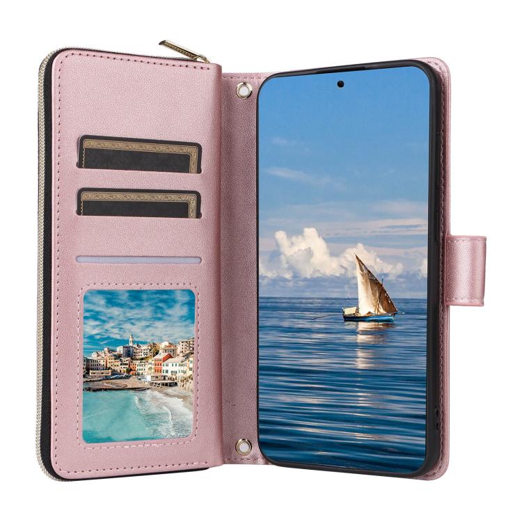 For Samsung Galaxy S26 5G Crossbody Rhombic Zipper Tower Buckle Leather Phone Case with Lanyard