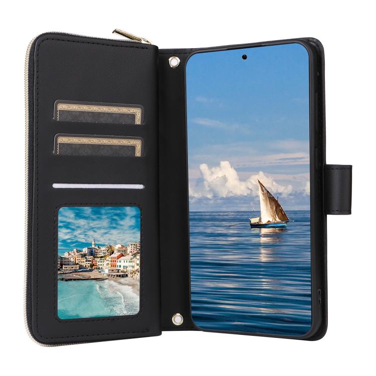 For Samsung Galaxy S26 5G Crossbody Rhombic Zipper Tower Buckle Leather Phone Case with Lanyard
