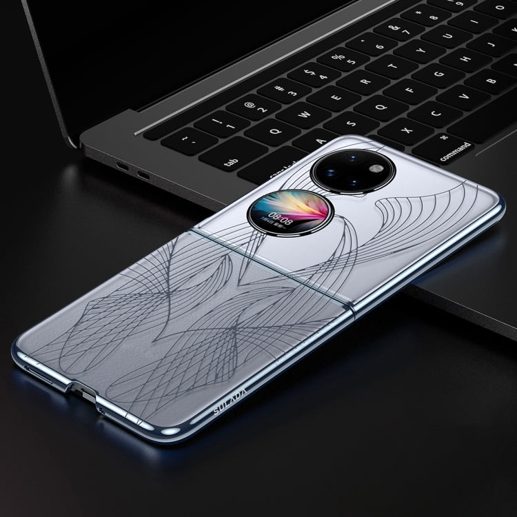 For Huawei P50 Pocket SULADA Electroplated Laser Engraving Texture PC Phone Case