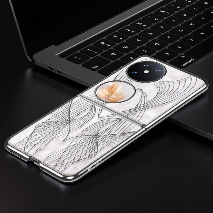 For Huawei Pocket 2 SULADA Electroplated Laser Engraving Texture PC Phone Case