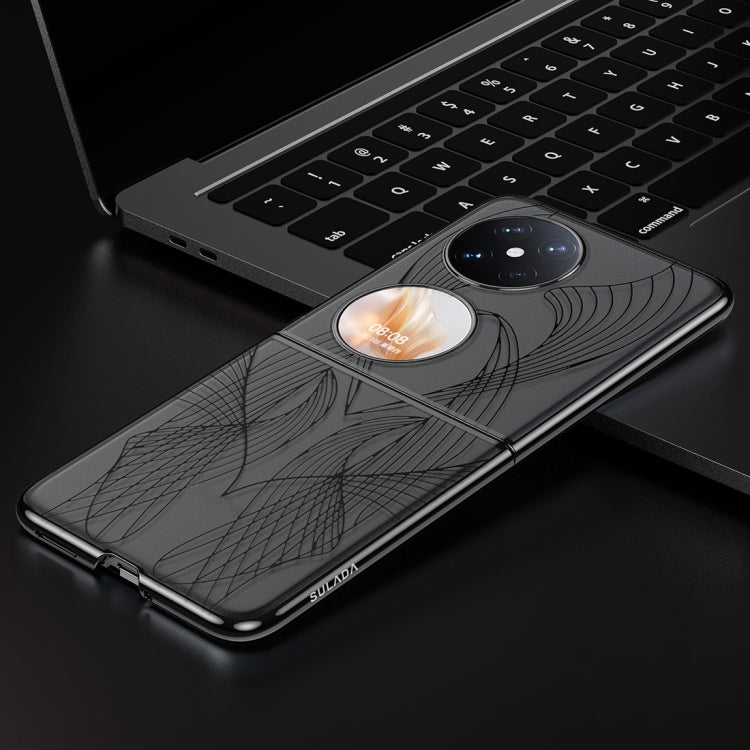 For Huawei Pocket 2 SULADA Electroplated Laser Engraving Texture PC Phone Case