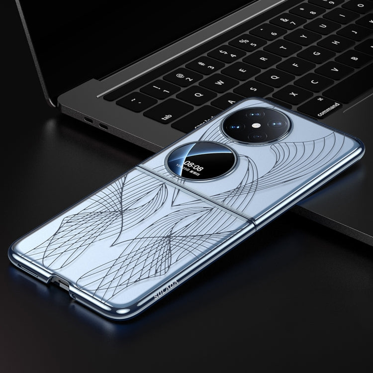 For Huawei Pocket 2 SULADA Electroplated Laser Engraving Texture PC Phone Case