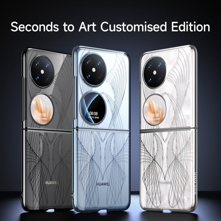 For Huawei Pocket 2 SULADA Electroplated Laser Engraving Texture PC Phone Case
