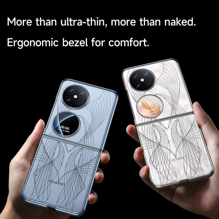 For Huawei P50 Pocket SULADA Electroplated Laser Engraving Texture PC Phone Case