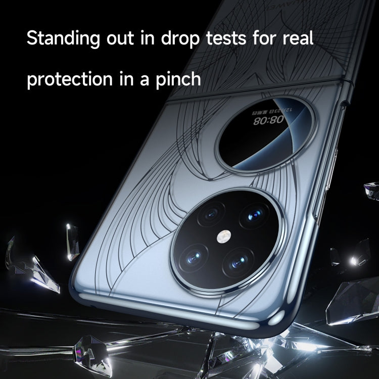 For Huawei P50 Pocket SULADA Electroplated Laser Engraving Texture PC Phone Case
