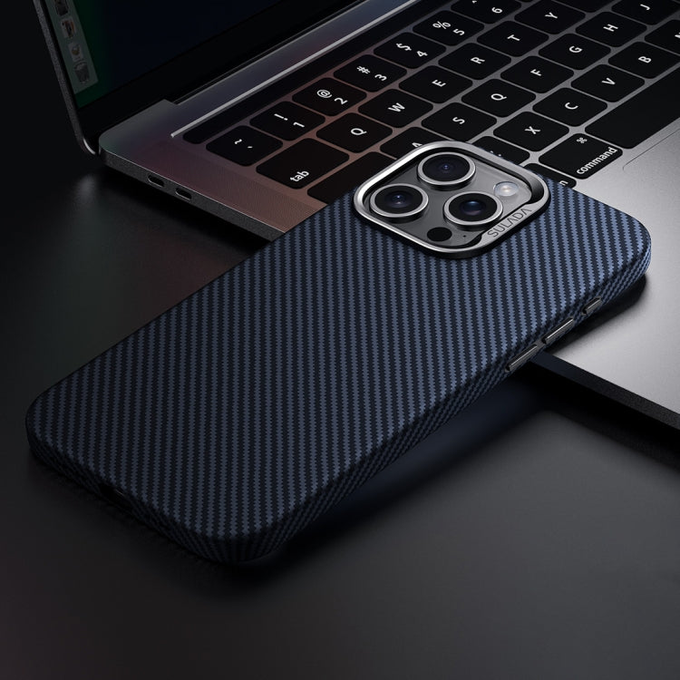For iPhone 15 Pro Max SULADA 600D Kevlar Texture PC Shockproof Phone Case