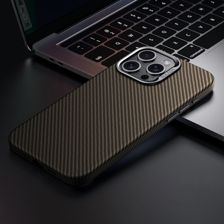For iPhone 15 Pro Max SULADA 600D Kevlar Texture PC Shockproof Phone Case