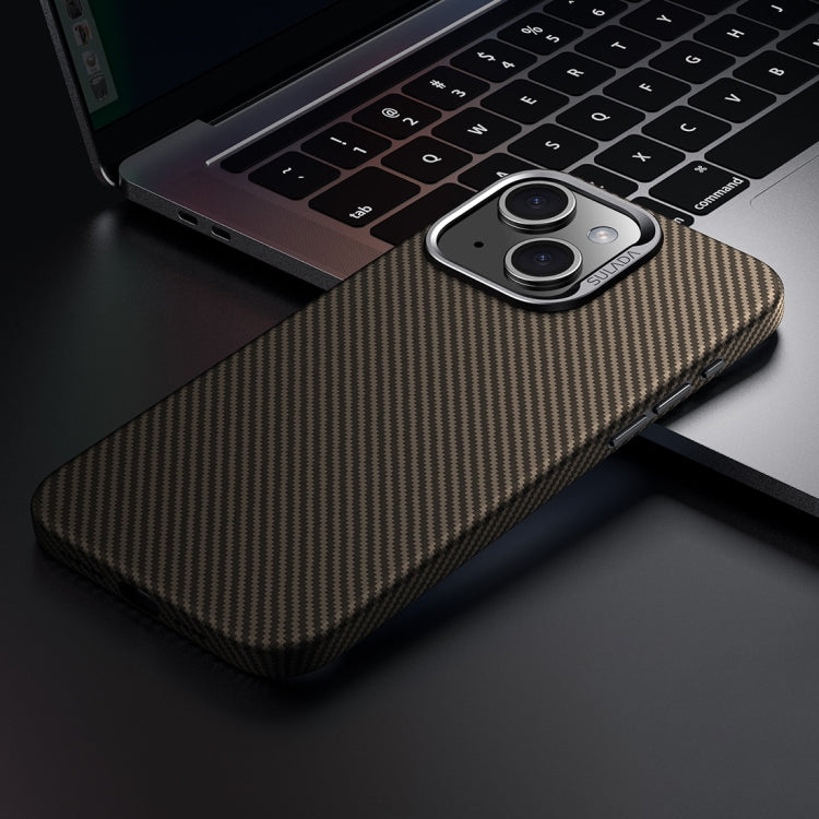 For iPhone 14 SULADA 600D Kevlar Texture PC Shockproof Phone Case