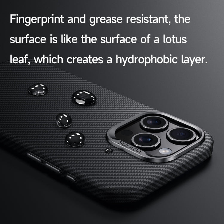 For iPhone 15 Pro Max SULADA 600D Kevlar Texture PC Shockproof Phone Case