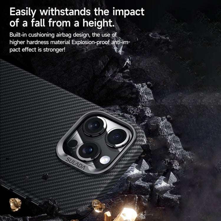 For iPhone 15 Pro SULADA 600D Kevlar Texture PC Shockproof Phone Case