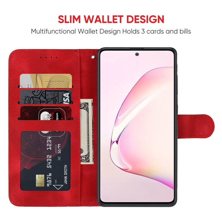 For Samsung Galaxy Note10 Lite Skin Feel Geometric Lines Leather Phone Case