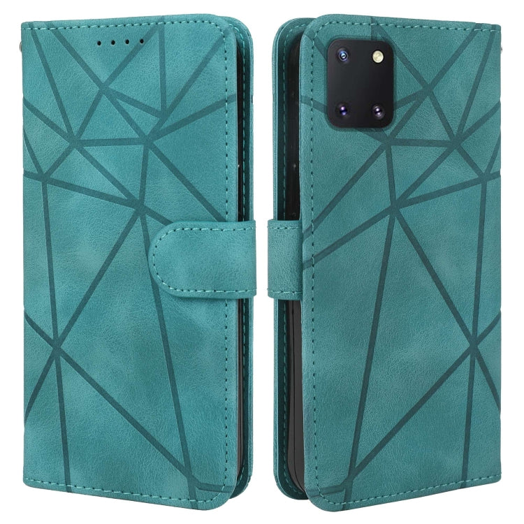 For Samsung Galaxy Note10 Lite Skin Feel Geometric Lines Leather Phone Case