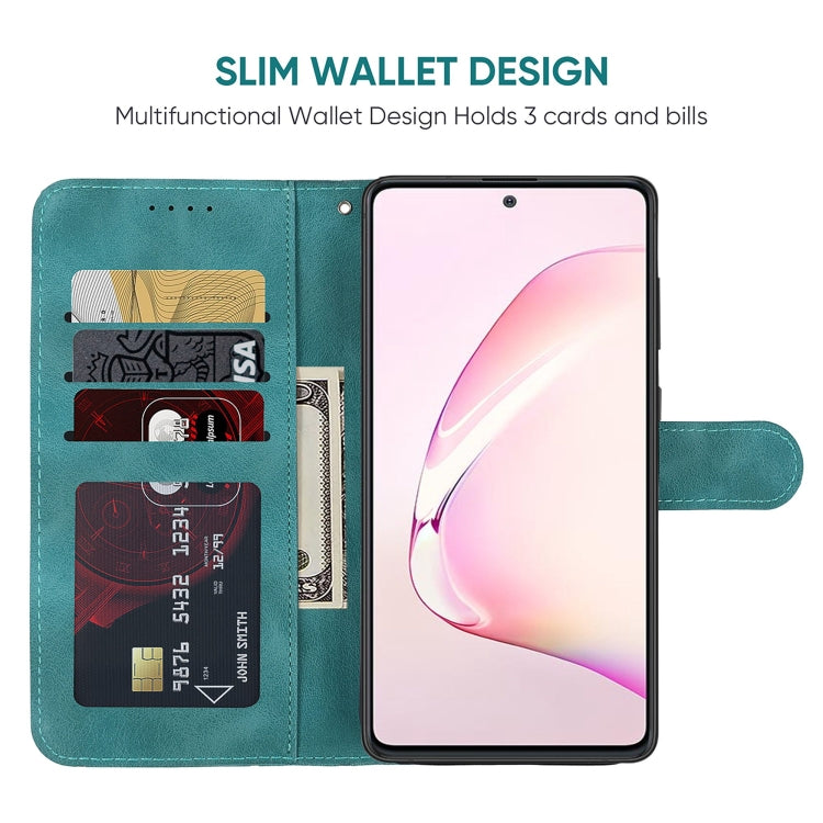 For Samsung Galaxy Note10 Lite Skin Feel Geometric Lines Leather Phone Case
