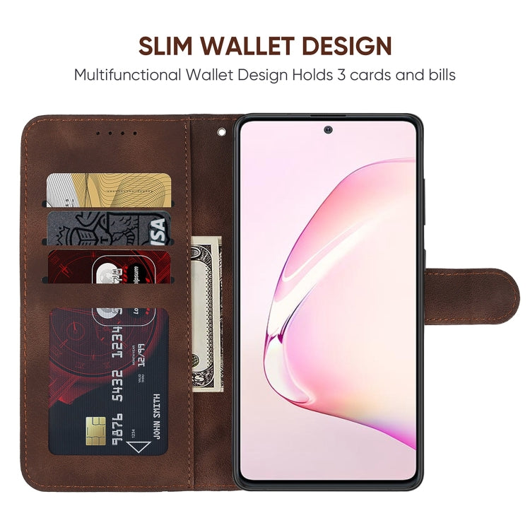 For Samsung Galaxy Note10 Lite Skin Feel Geometric Lines Leather Phone Case