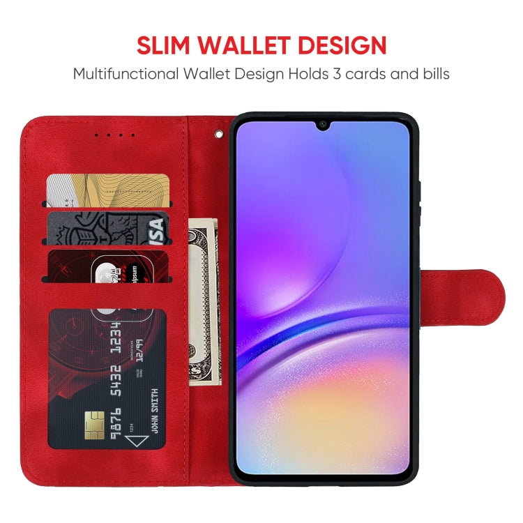 For Samsung Galaxy A05 Skin Feel Geometric Lines Leather Phone Case