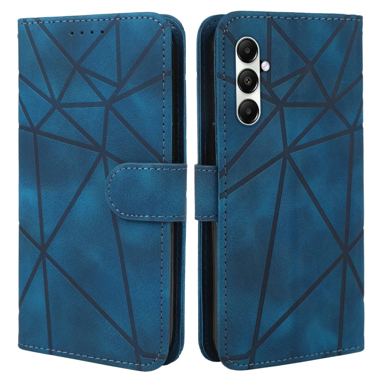 For Samsung Galaxy A05 Skin Feel Geometric Lines Leather Phone Case