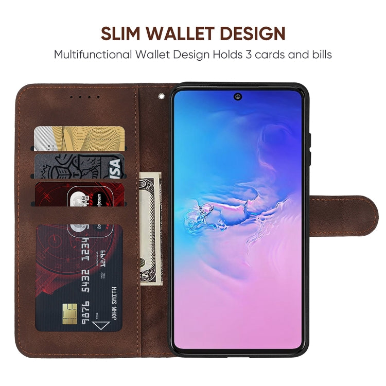 For Samsung Galaxy S10 Lite Skin Feel Geometric Lines Leather Phone Case