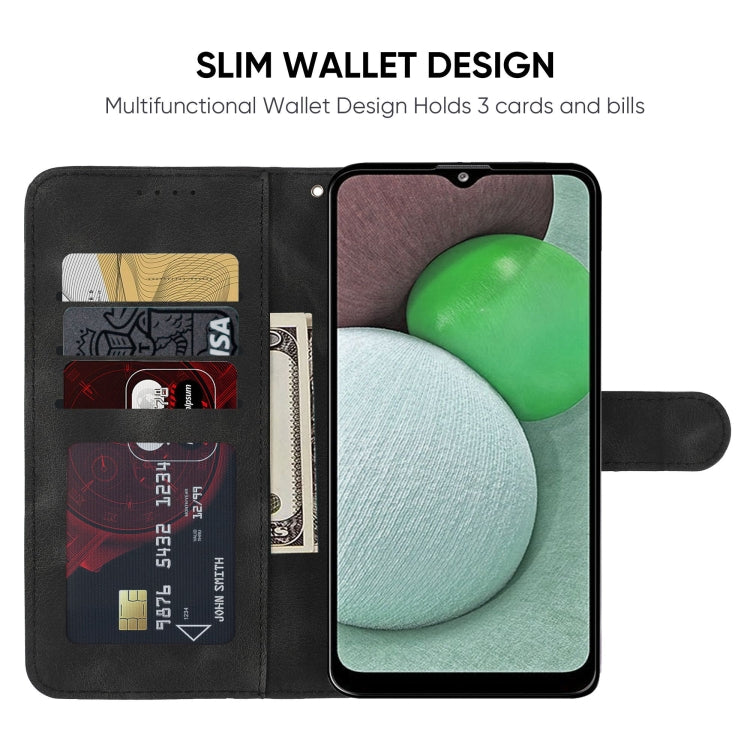 For Samsung Galaxy A03s US Skin Feel Geometric Lines Leather Phone Case