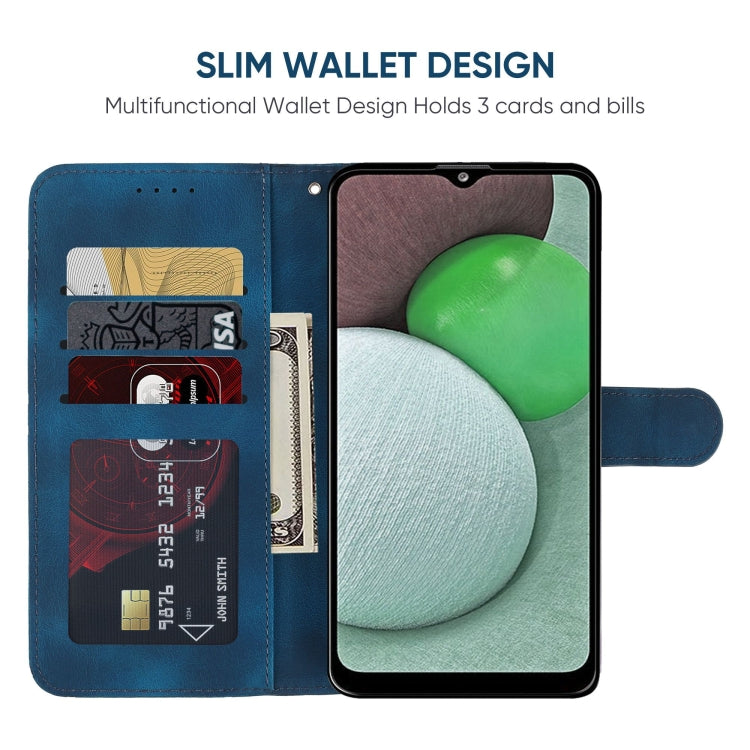 For Samsung Galaxy A03s US Skin Feel Geometric Lines Leather Phone Case