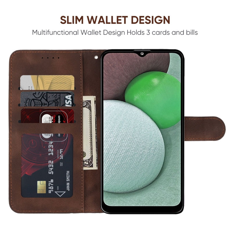 For Samsung Galaxy A03s US Skin Feel Geometric Lines Leather Phone Case