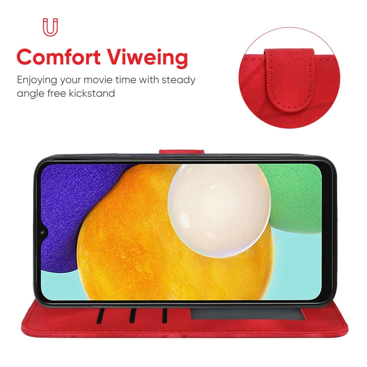 For Samsung Galaxy A13 5G Skin Feel Geometric Lines Leather Phone Case