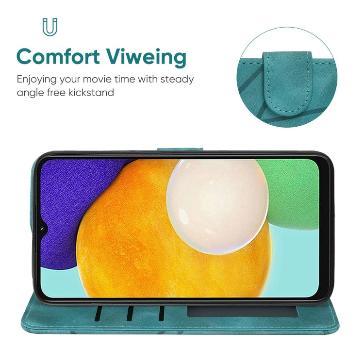 For Samsung Galaxy A13 5G Skin Feel Geometric Lines Leather Phone Case