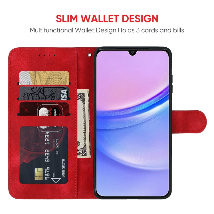 For Samsung Galaxy A15 Skin Feel Geometric Lines Leather Phone Case