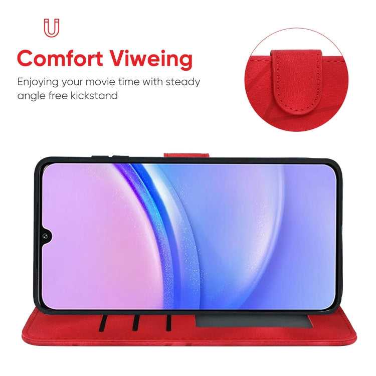 For Samsung Galaxy A15 Skin Feel Geometric Lines Leather Phone Case