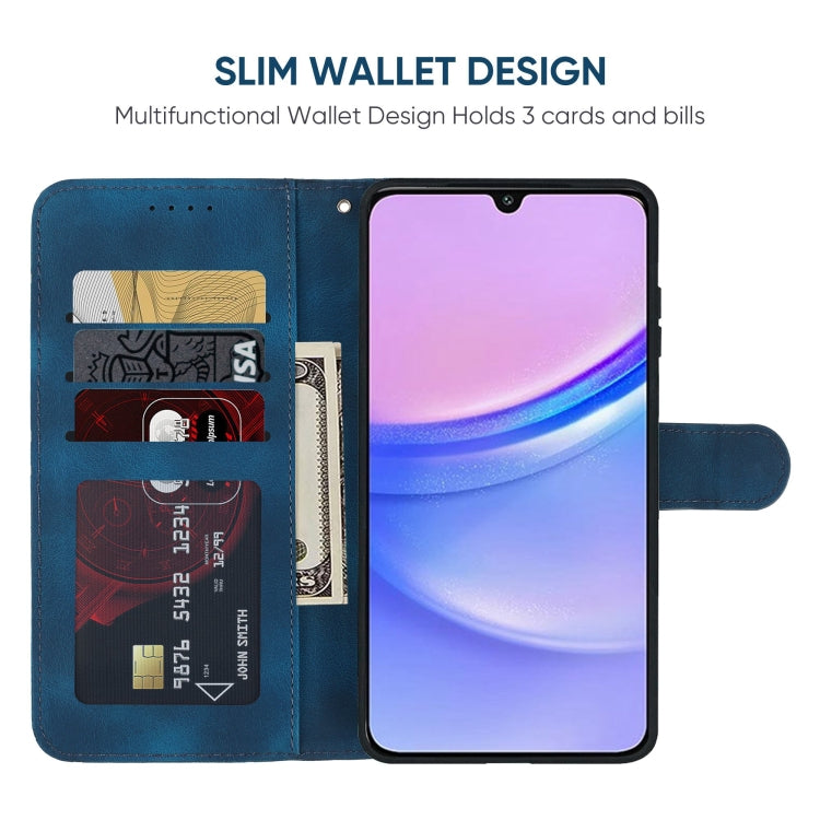 For Samsung Galaxy A15 Skin Feel Geometric Lines Leather Phone Case