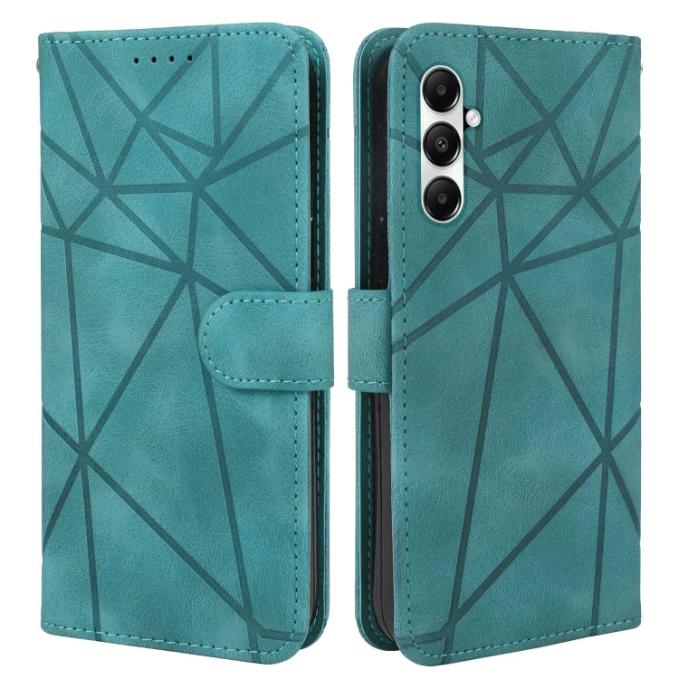 For Samsung Galaxy A15 Skin Feel Geometric Lines Leather Phone Case
