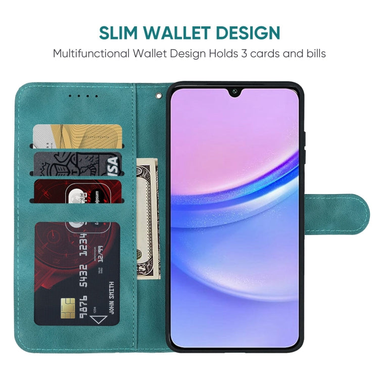 For Samsung Galaxy A15 Skin Feel Geometric Lines Leather Phone Case