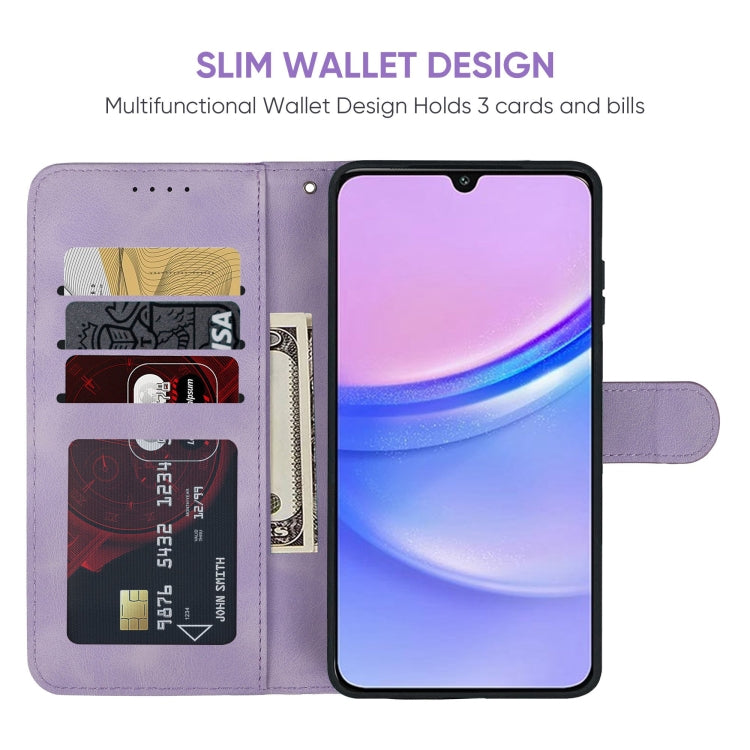 For Samsung Galaxy A15 Skin Feel Geometric Lines Leather Phone Case