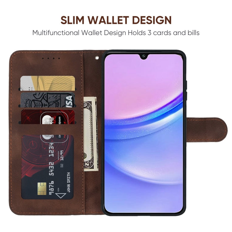 For Samsung Galaxy A15 Skin Feel Geometric Lines Leather Phone Case