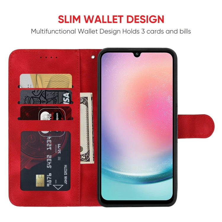 For Samsung Galaxy A24 4G Skin Feel Geometric Lines Leather Phone Case