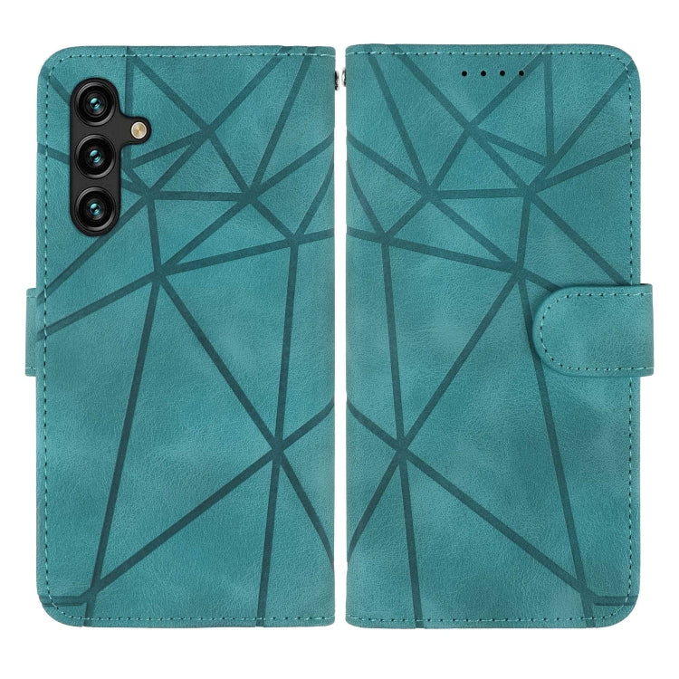 For Samsung Galaxy A24 4G Skin Feel Geometric Lines Leather Phone Case